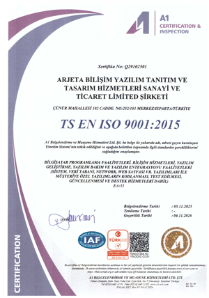 Xlog ISO 9001 Belgesi